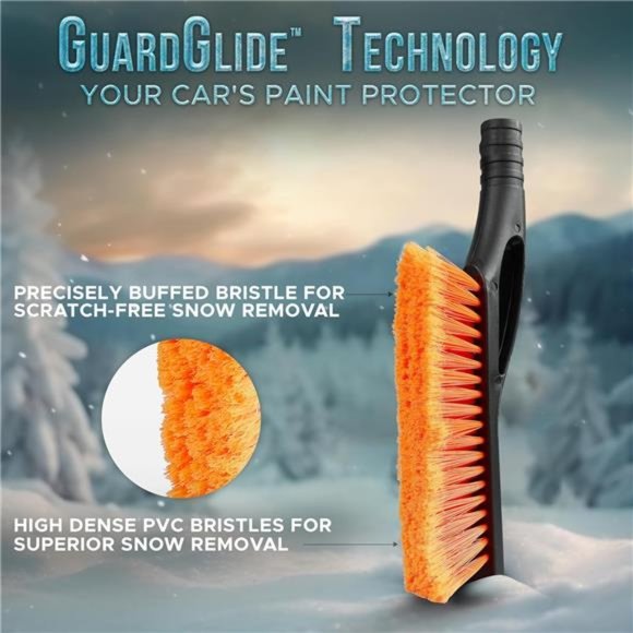 27" Aluminum Snow Brush with Ice Scrapers for Car Windshield and Window - Picture 2 of 6